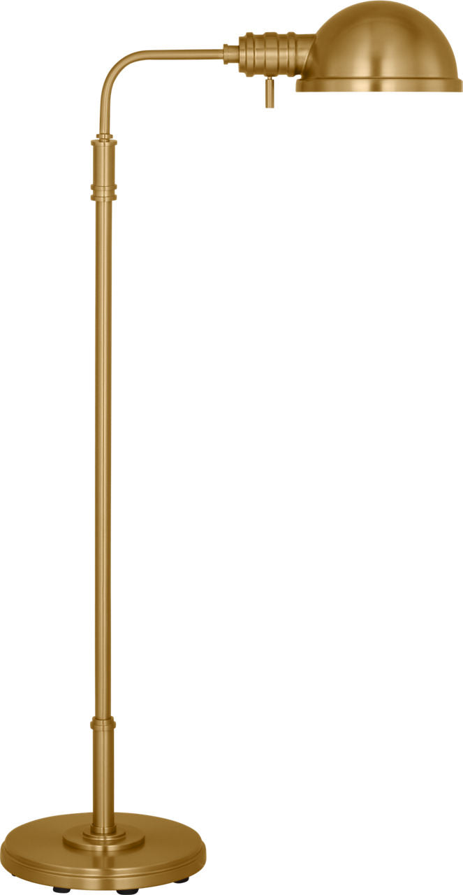 Belmont Large Task Floor Lamp Burnished Brass Bulbs Inc