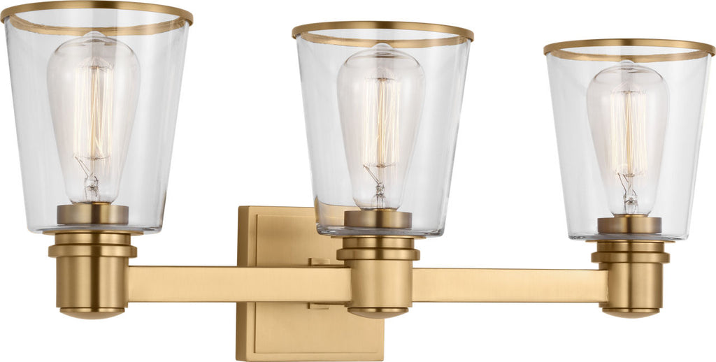 Alessa 3 - Light Vanity Burnished Brass