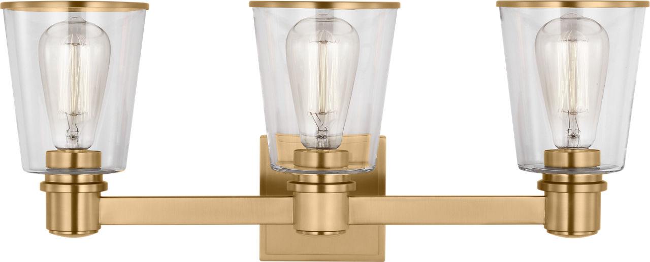 Alessa 3 - Light Vanity Burnished Brass