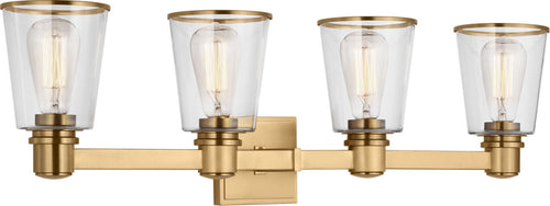 Alessa 4 - Light Vanity Burnished Brass