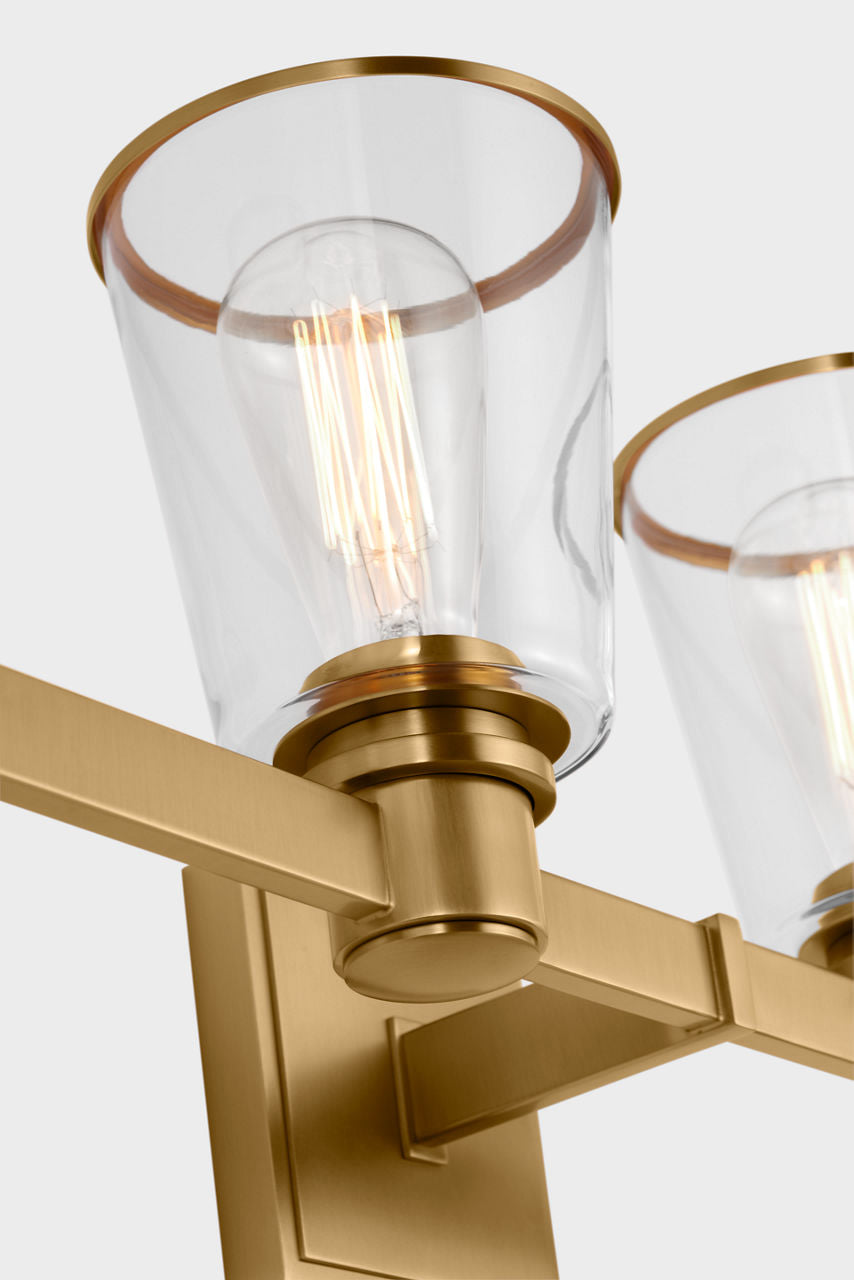Alessa 4 - Light Vanity Burnished Brass