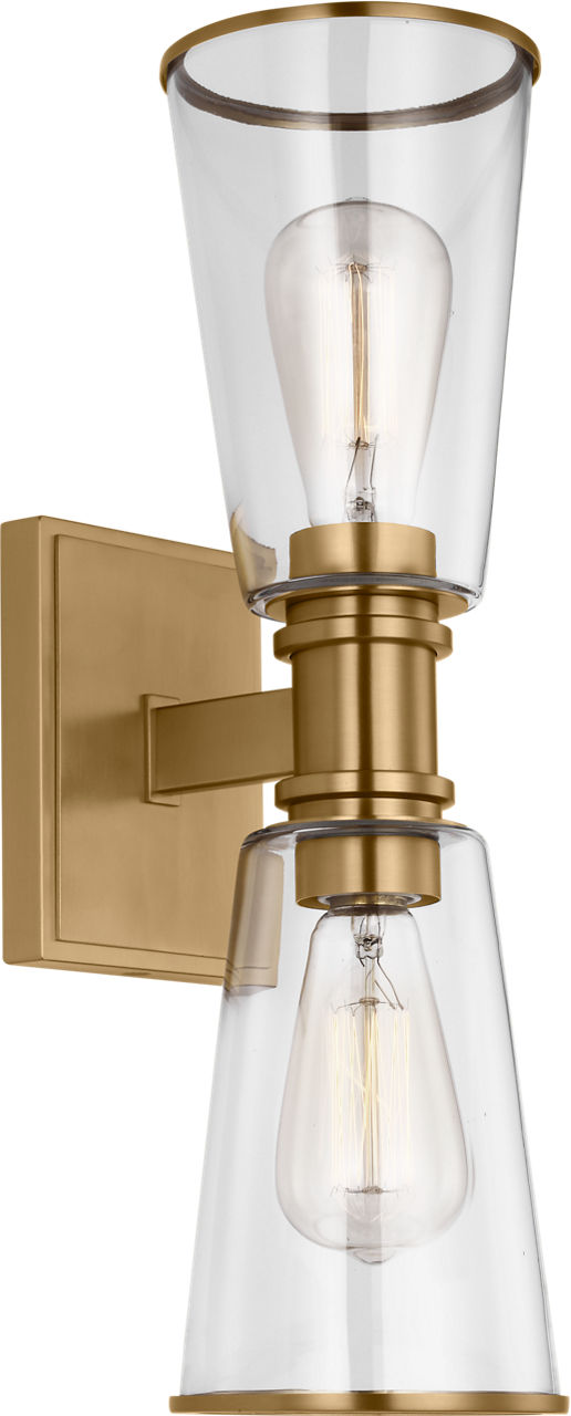 Alessa 2 - Light Linear Vanity Burnished Brass