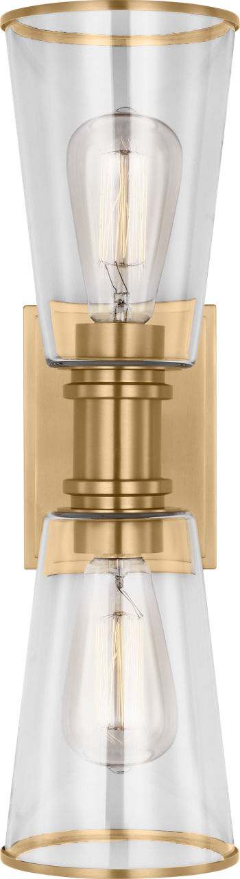 Alessa 2 - Light Linear Vanity Burnished Brass