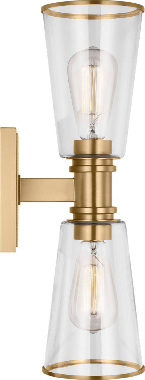 Alessa 2 - Light Linear Vanity Burnished Brass