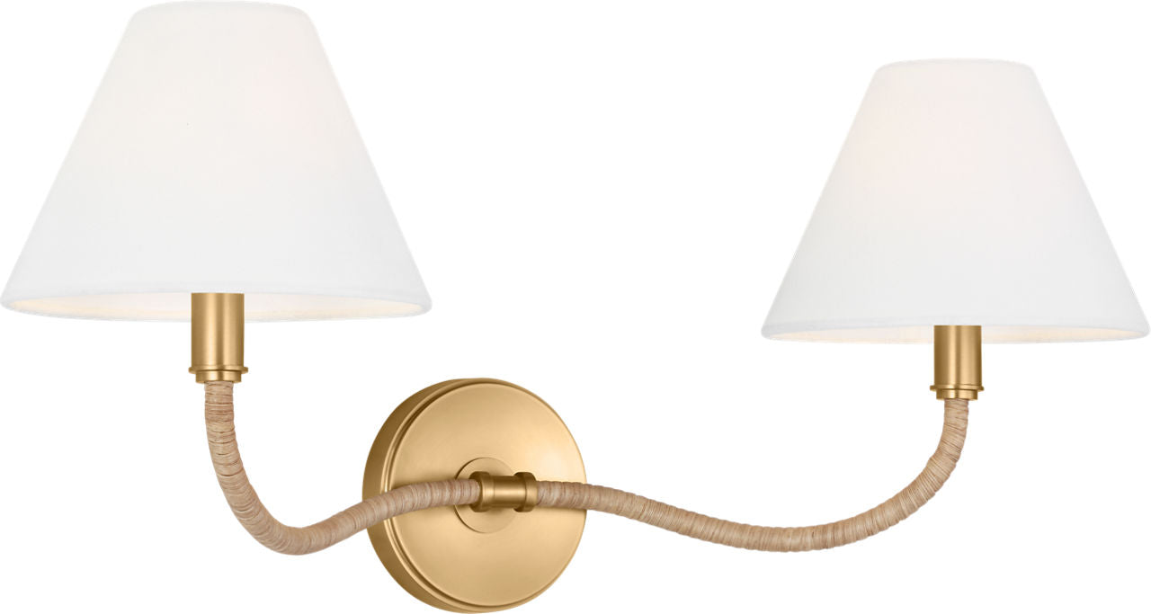 Laguna Double Sconce Burnished Brass