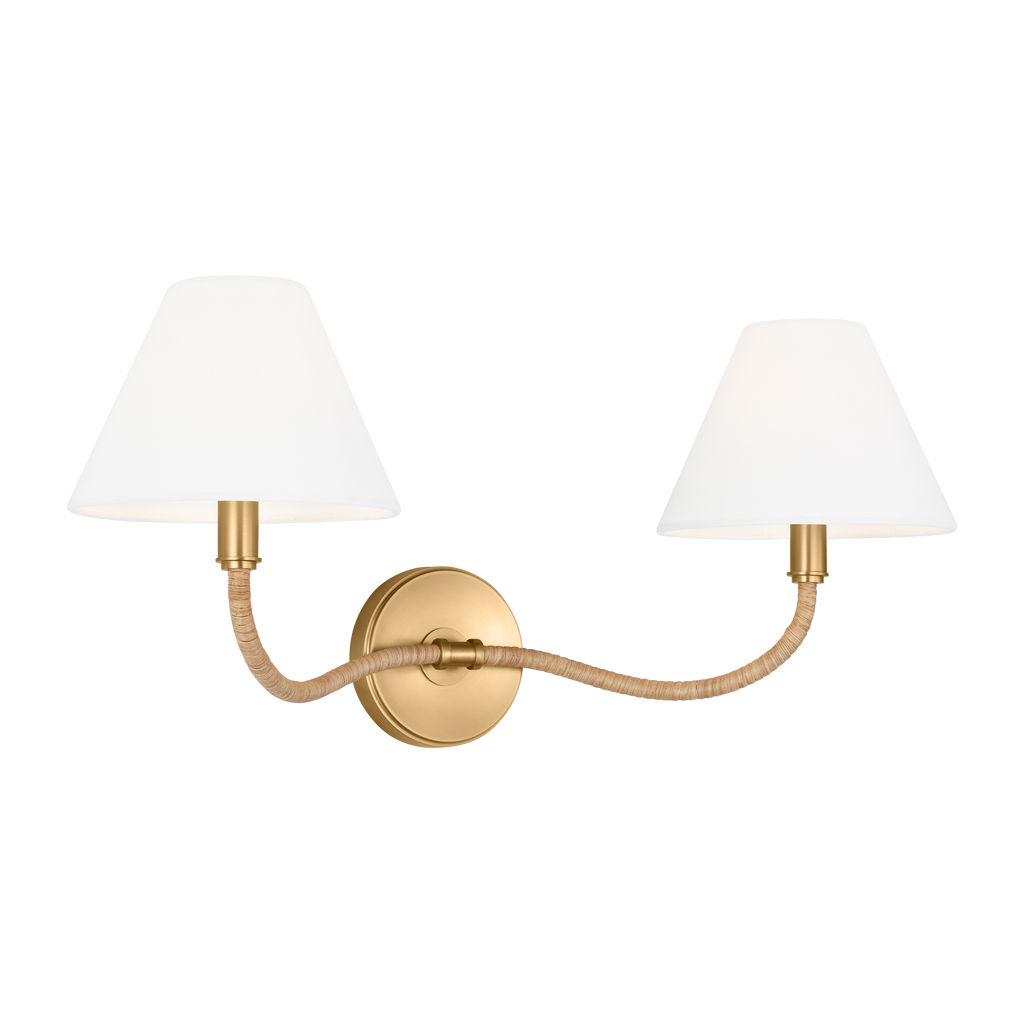 Laguna Double Sconce Burnished Brass