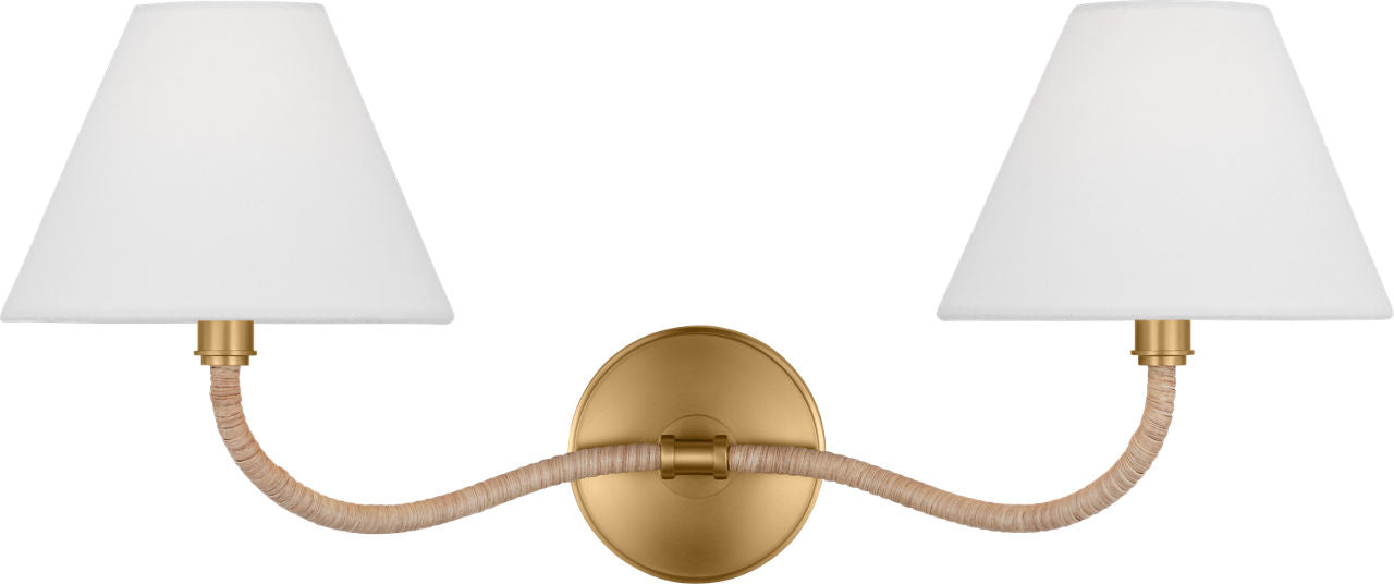 Laguna Double Sconce Burnished Brass