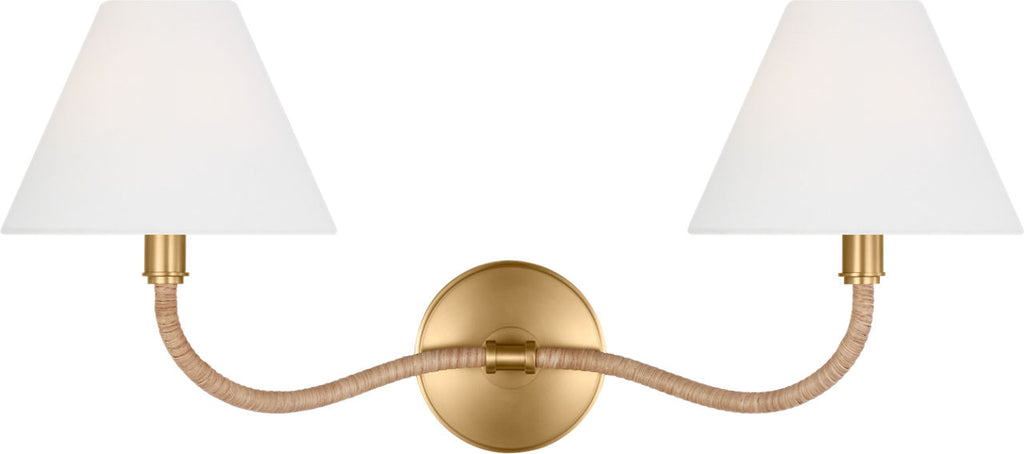 Laguna Double Sconce Burnished Brass