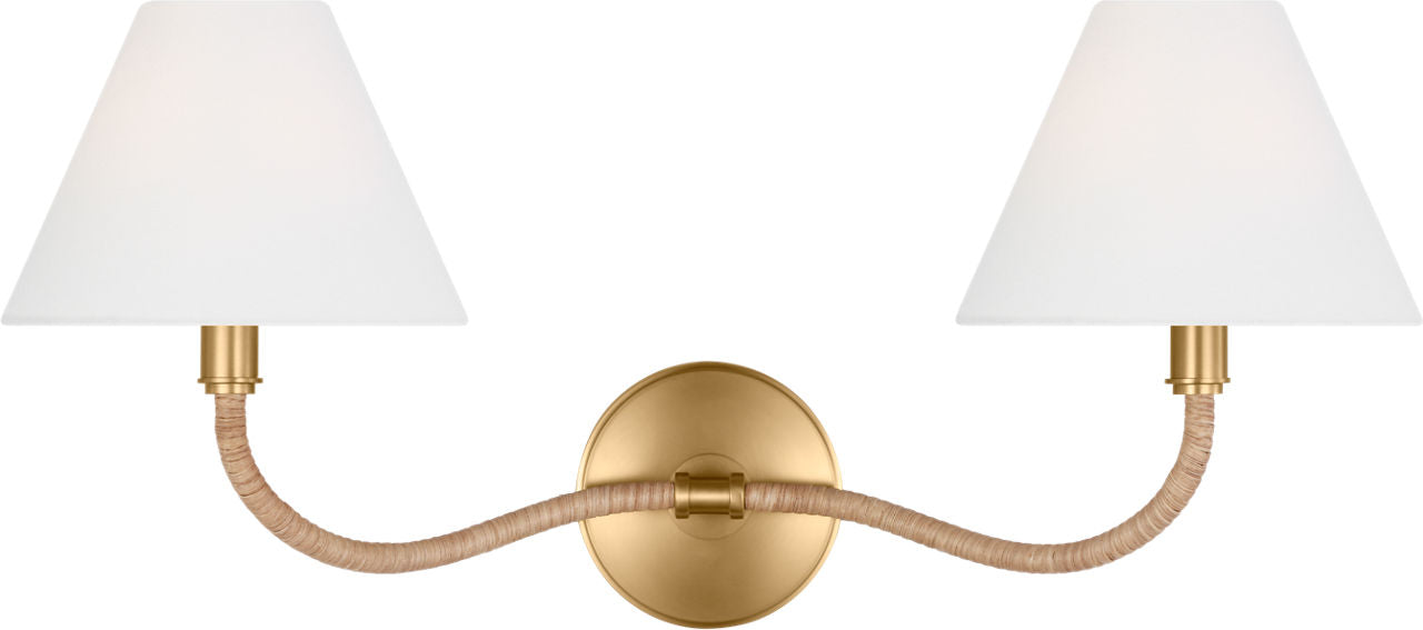 Laguna Double Sconce Burnished Brass