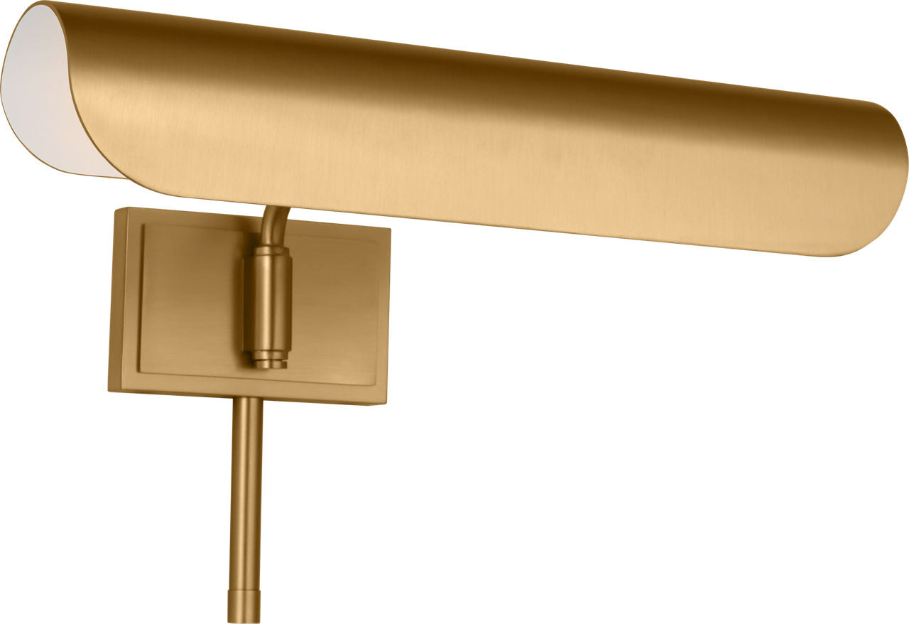 Hull 13" Picture Light Burnished Brass