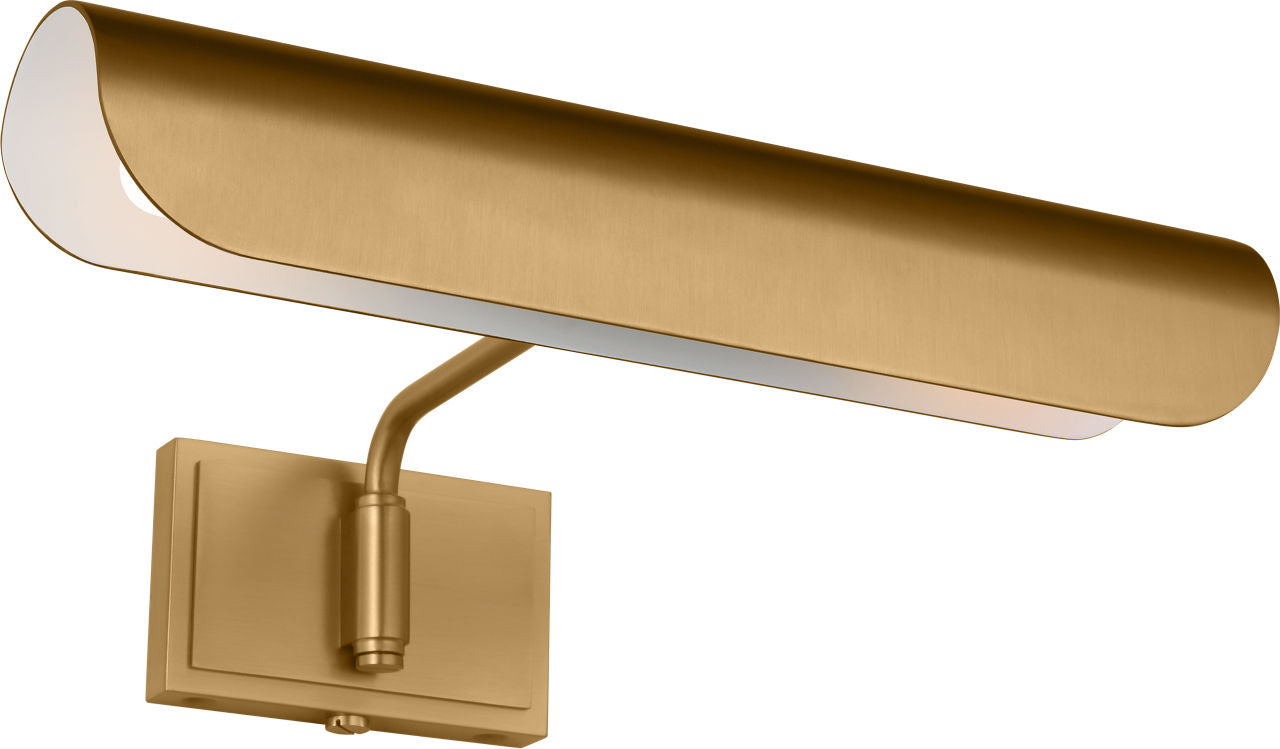 Hull 13" Picture Light Burnished Brass