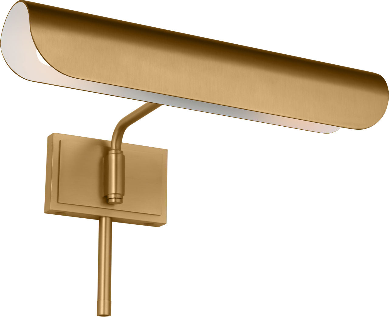 Hull 13" Picture Light Burnished Brass