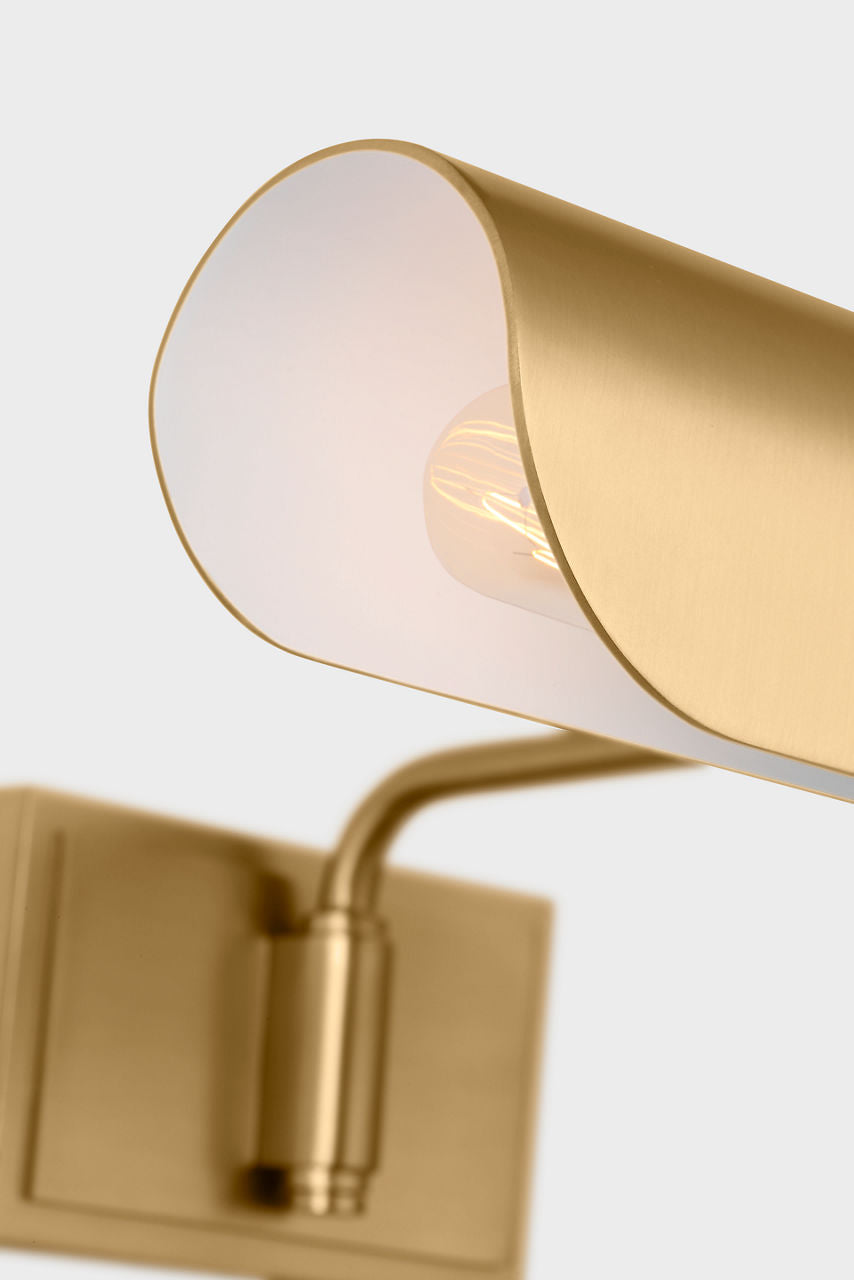 Hull 13" Picture Light Burnished Brass