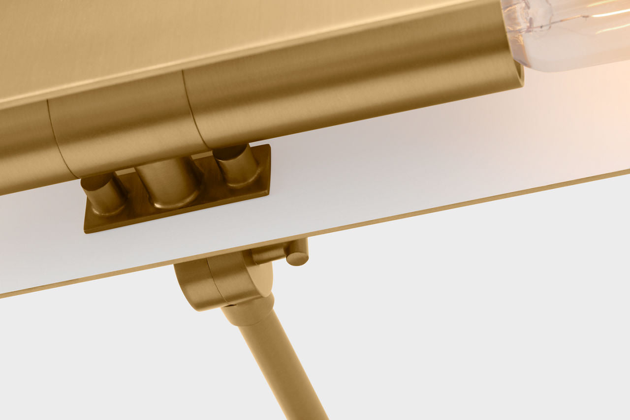Hull 13" Picture Light Burnished Brass
