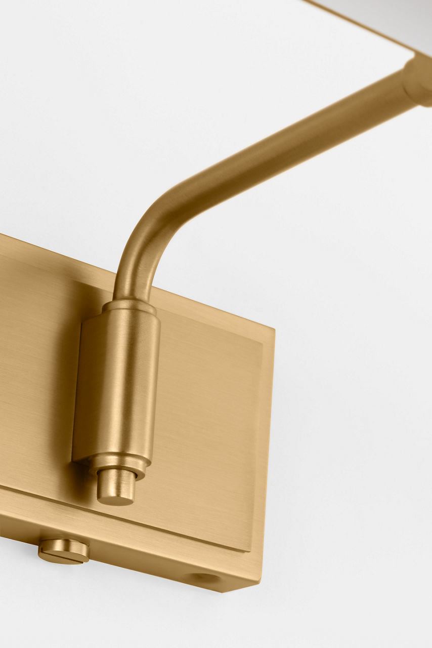 Hull 13" Picture Light Burnished Brass