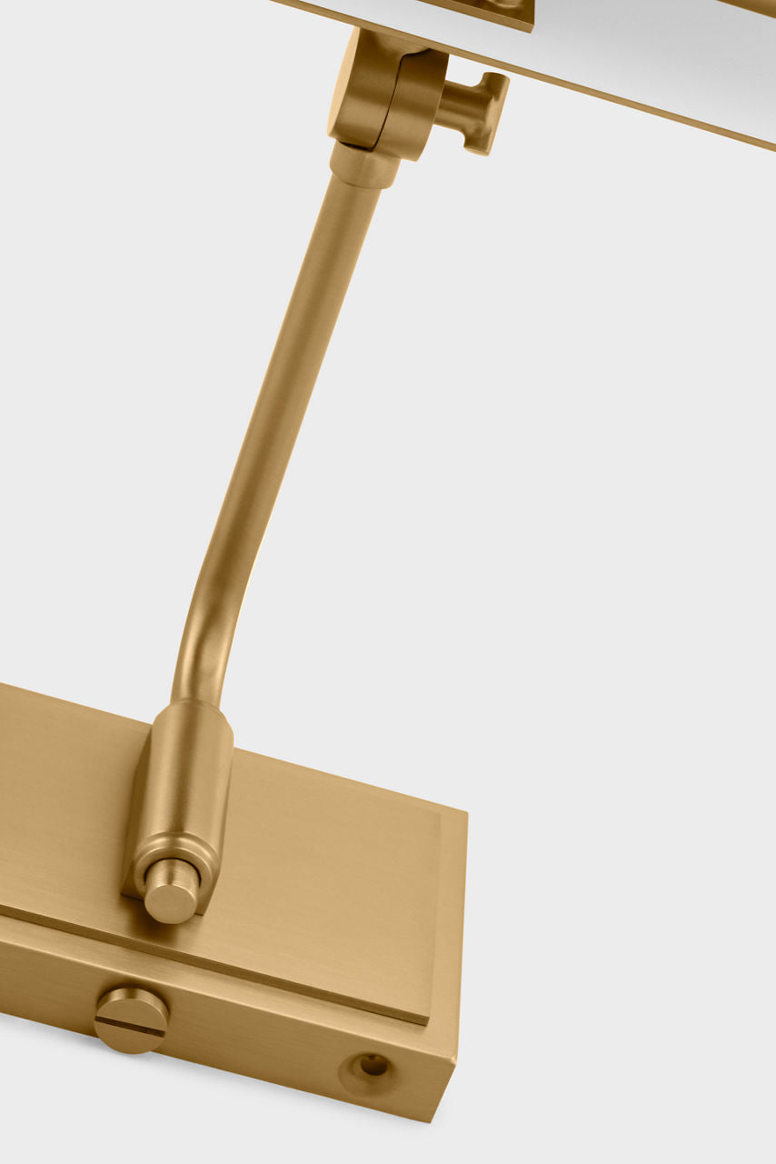 Hull 13" Picture Light Burnished Brass