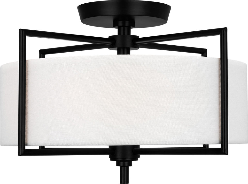 Perno Medium Semi-Flush Mount Aged Iron
