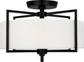 Perno Medium Semi-Flush Mount Aged Iron