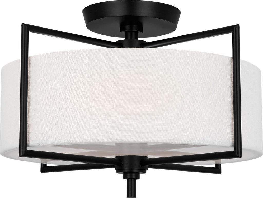 Perno Medium Semi-Flush Mount Aged Iron