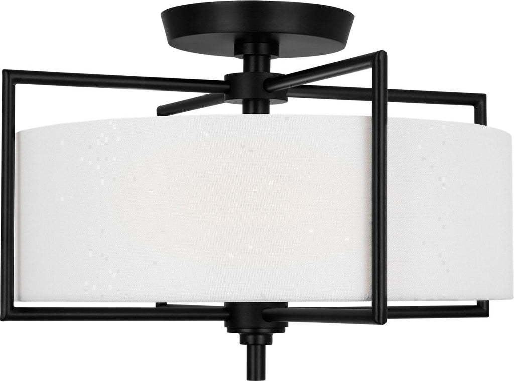 Perno Medium Semi-Flush Mount Aged Iron