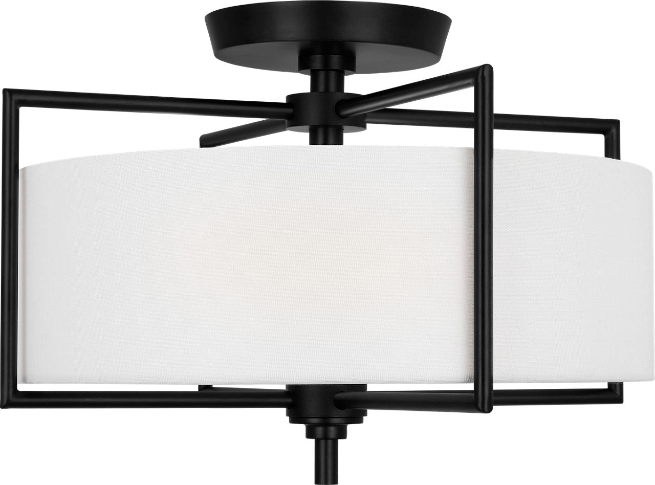 Perno Medium Semi-Flush Mount Aged Iron