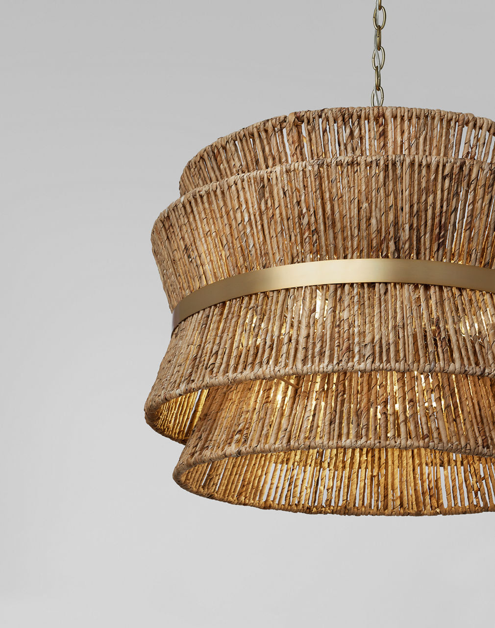 Thurlo Large Hanging Shade Satin Brass
