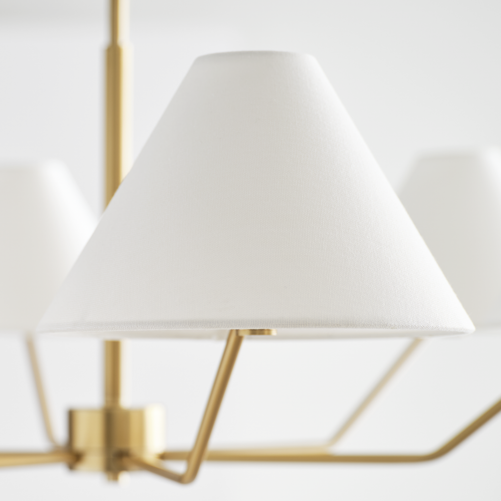 Burke Large Chandelier Satin Brass