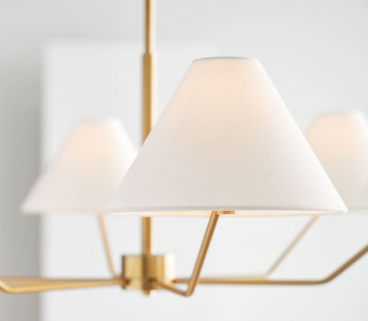Burke Large Chandelier Satin Brass