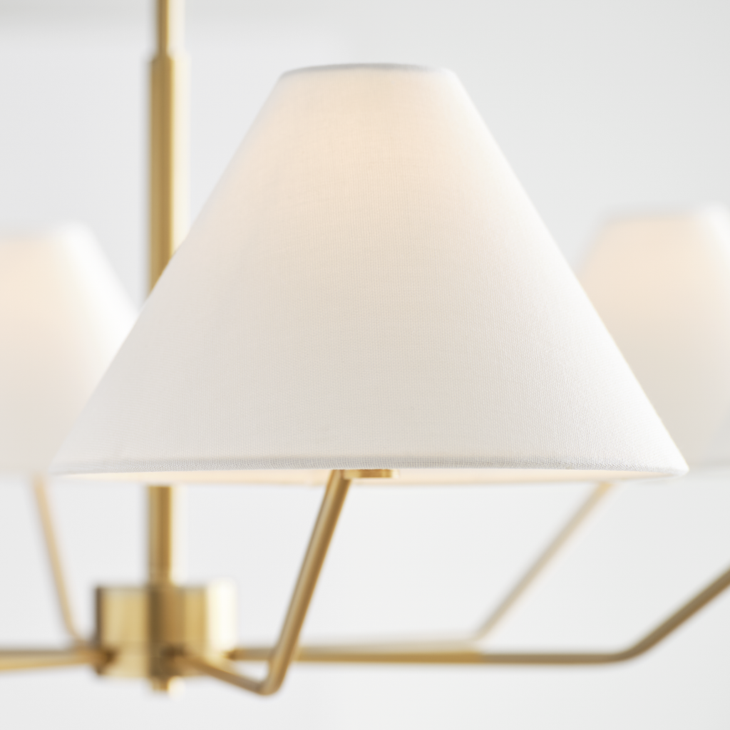 Burke Large Chandelier Satin Brass