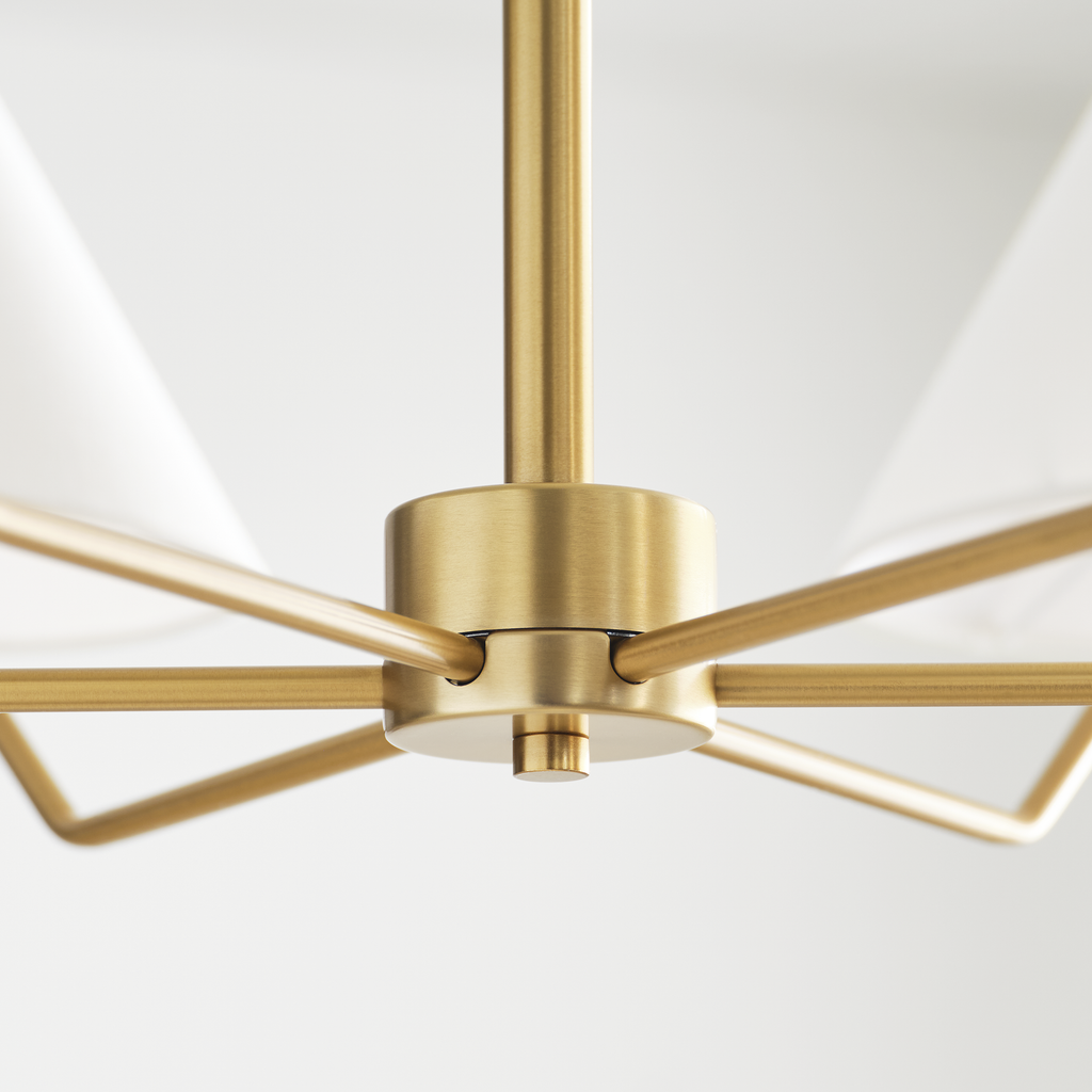 Burke Large Chandelier Satin Brass