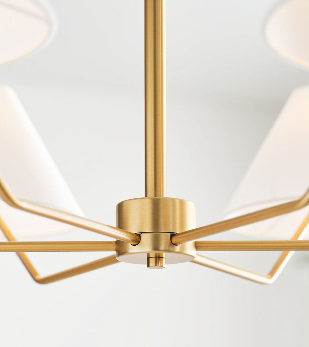 Burke Large Chandelier Satin Brass