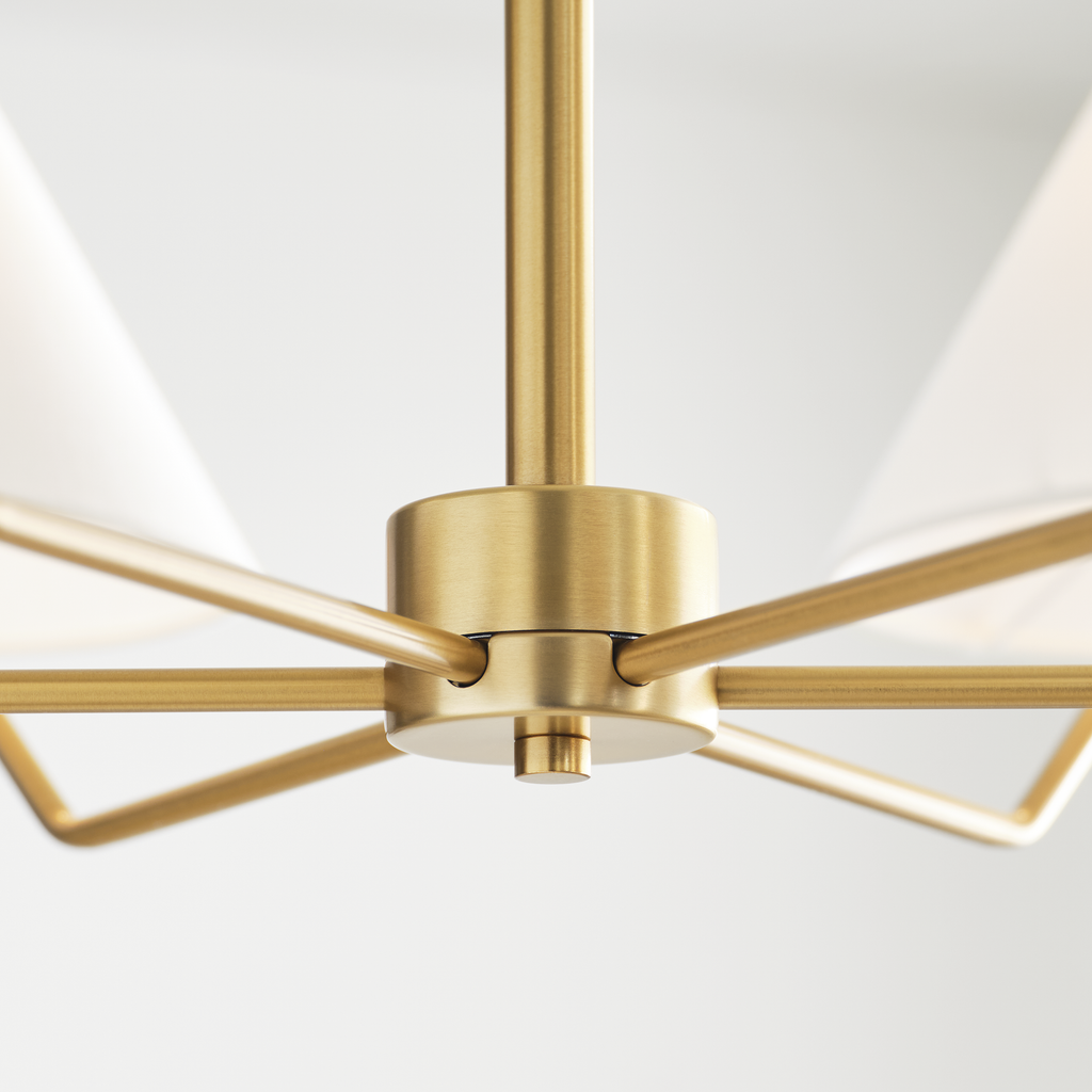 Burke Large Chandelier Satin Brass