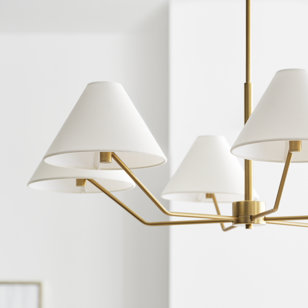 Burke Large Chandelier Satin Brass
