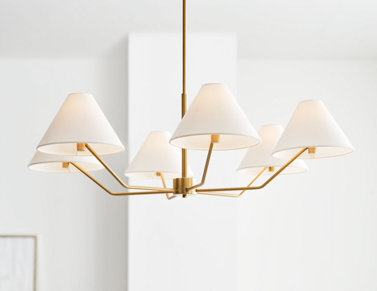 Burke Large Chandelier Satin Brass