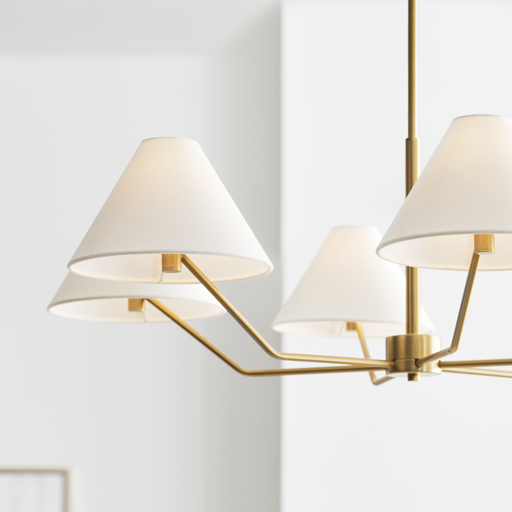 Burke Large Chandelier Satin Brass