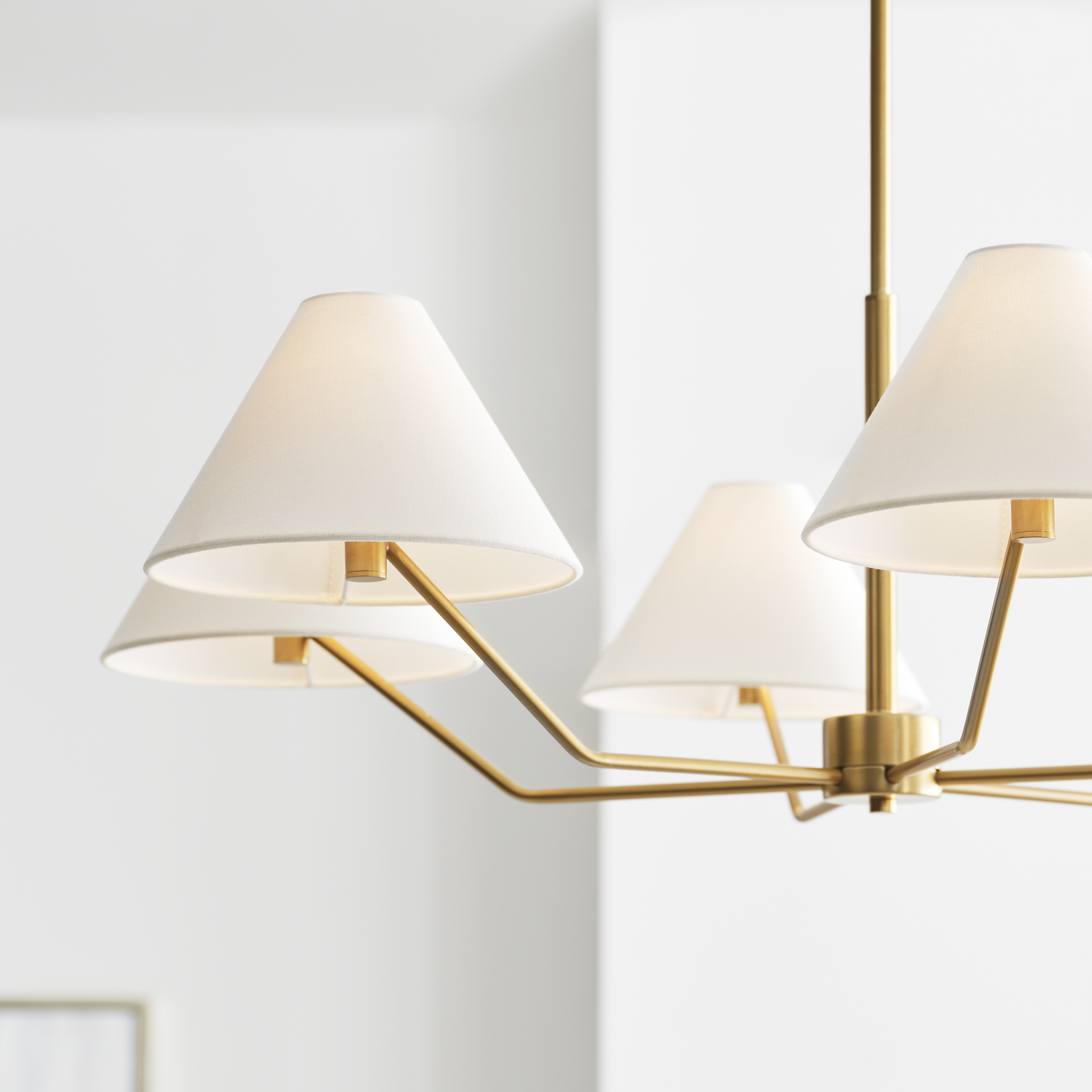 Burke Large Chandelier Satin Brass