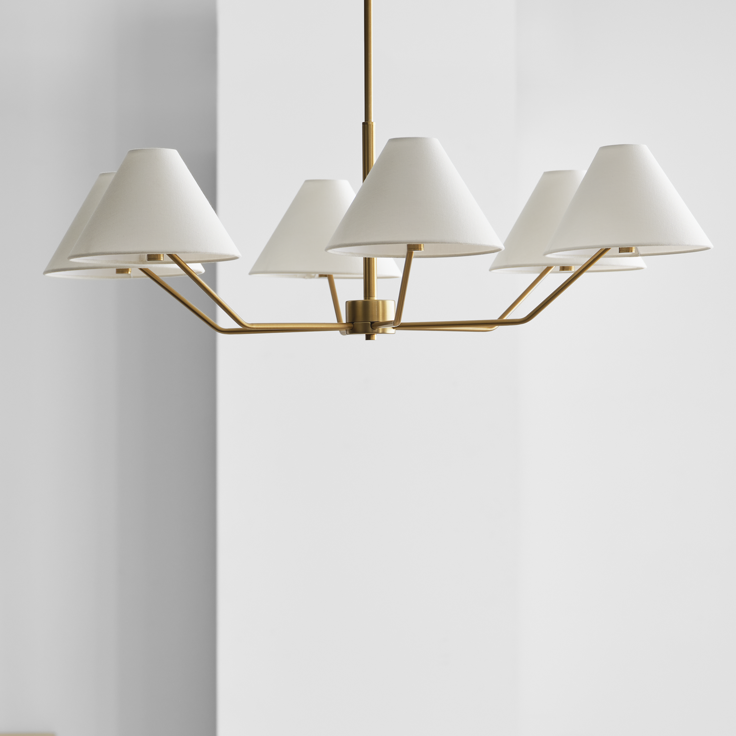 Burke Large Chandelier Satin Brass