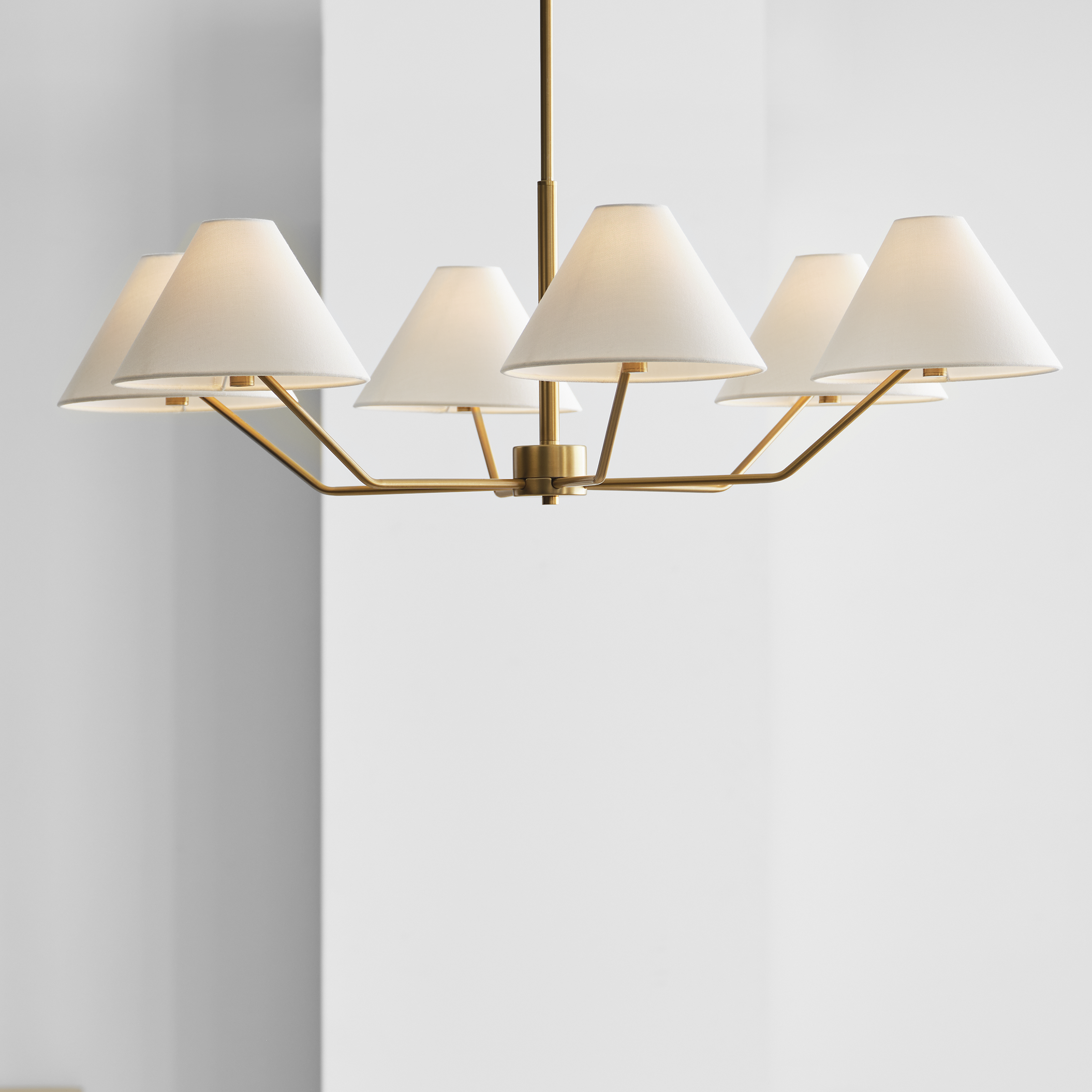 Burke Large Chandelier Satin Brass