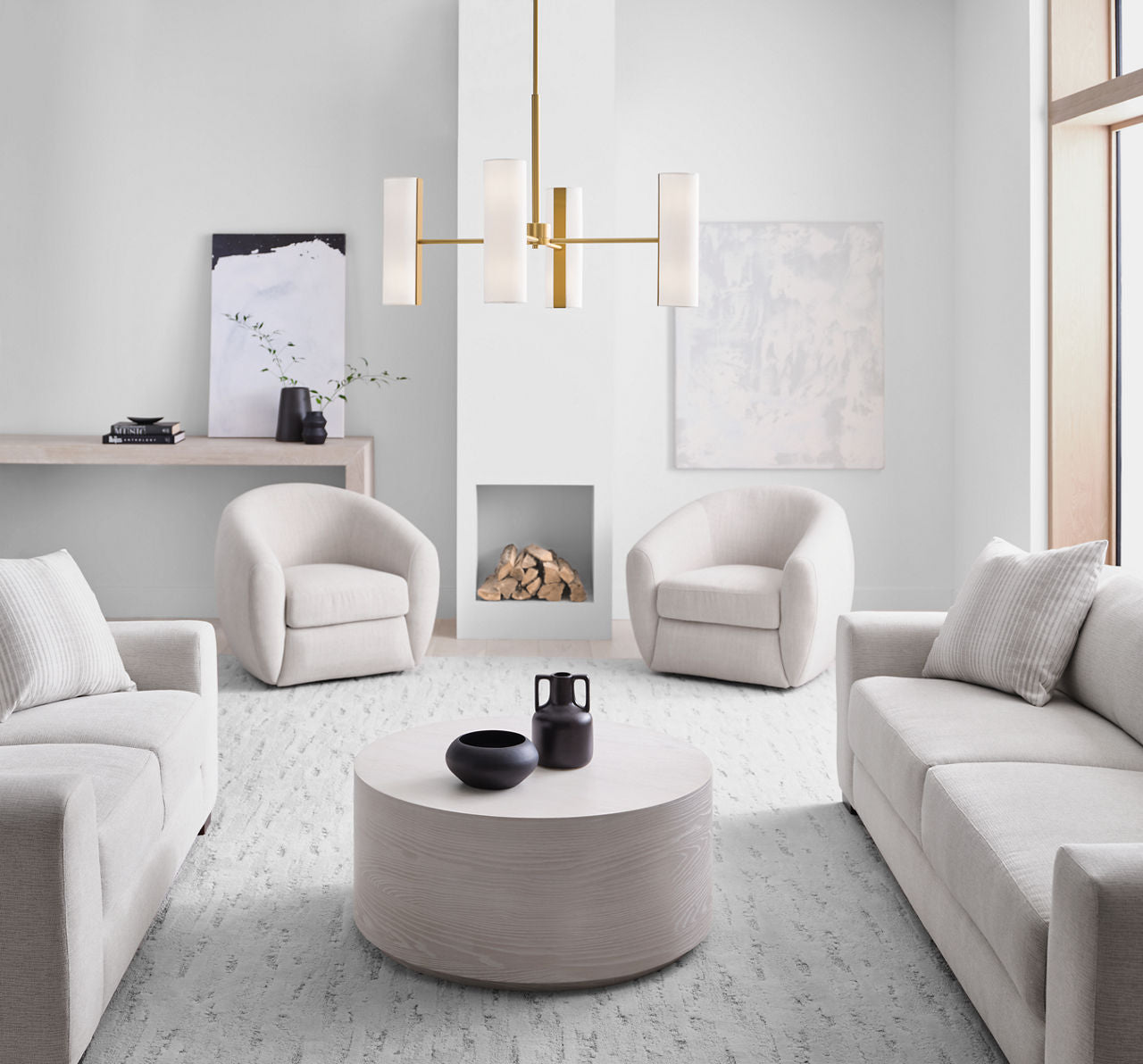 Capalino Large Chandelier Satin Brass