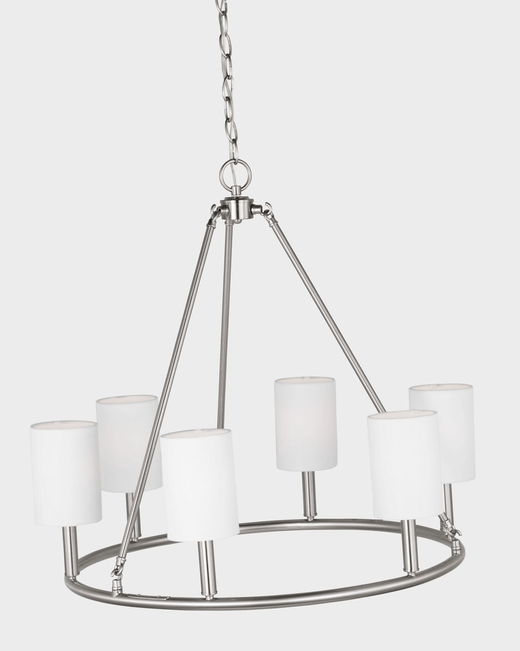 Egmont Large Chandelier Brushed Steel