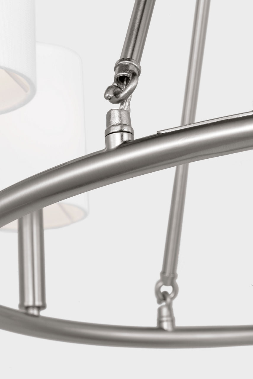 Egmont Large Chandelier Brushed Steel