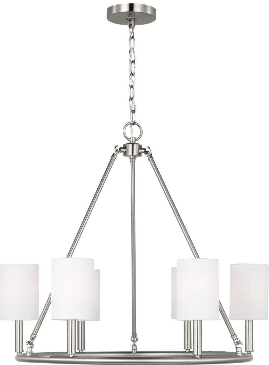 Egmont Large Chandelier Brushed Steel