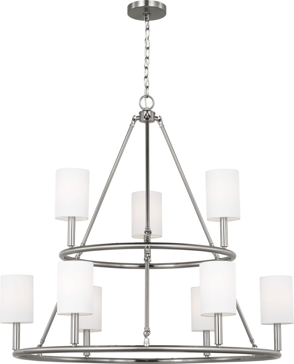 Egmont Extra Large Chandelier Brushed Steel