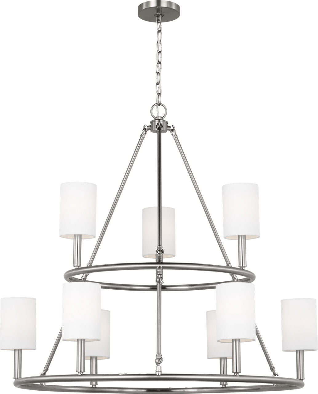Egmont Extra Large Chandelier Brushed Steel