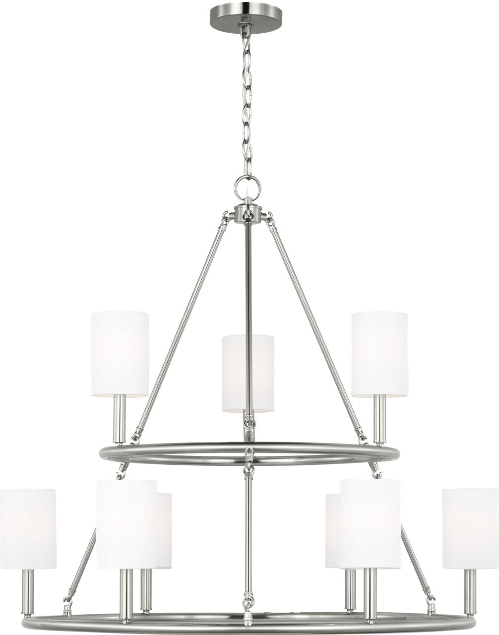 Egmont Extra Large Chandelier Brushed Steel