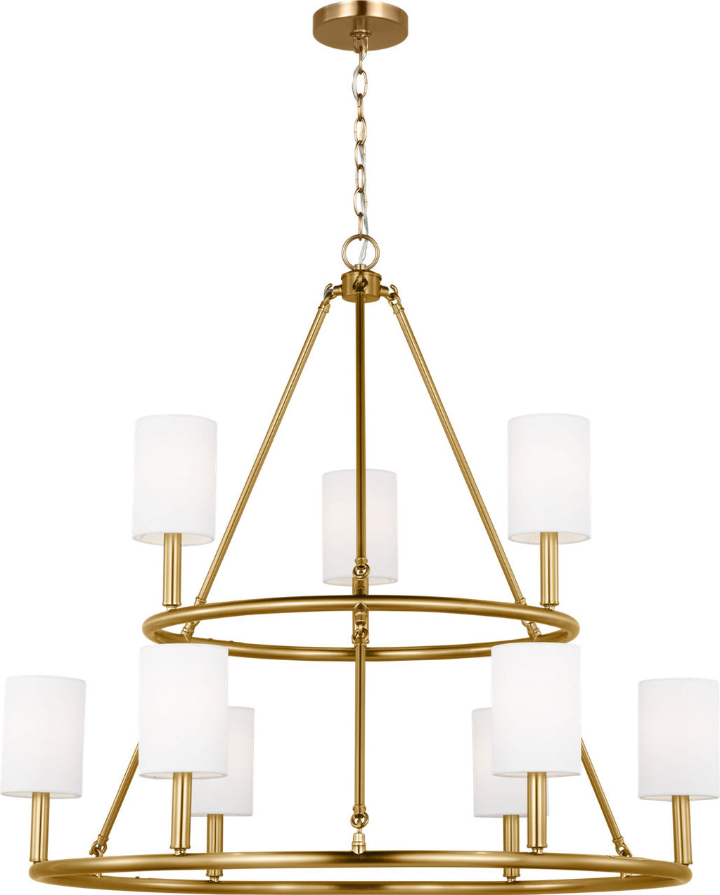 Egmont Extra Large Chandelier Satin Brass