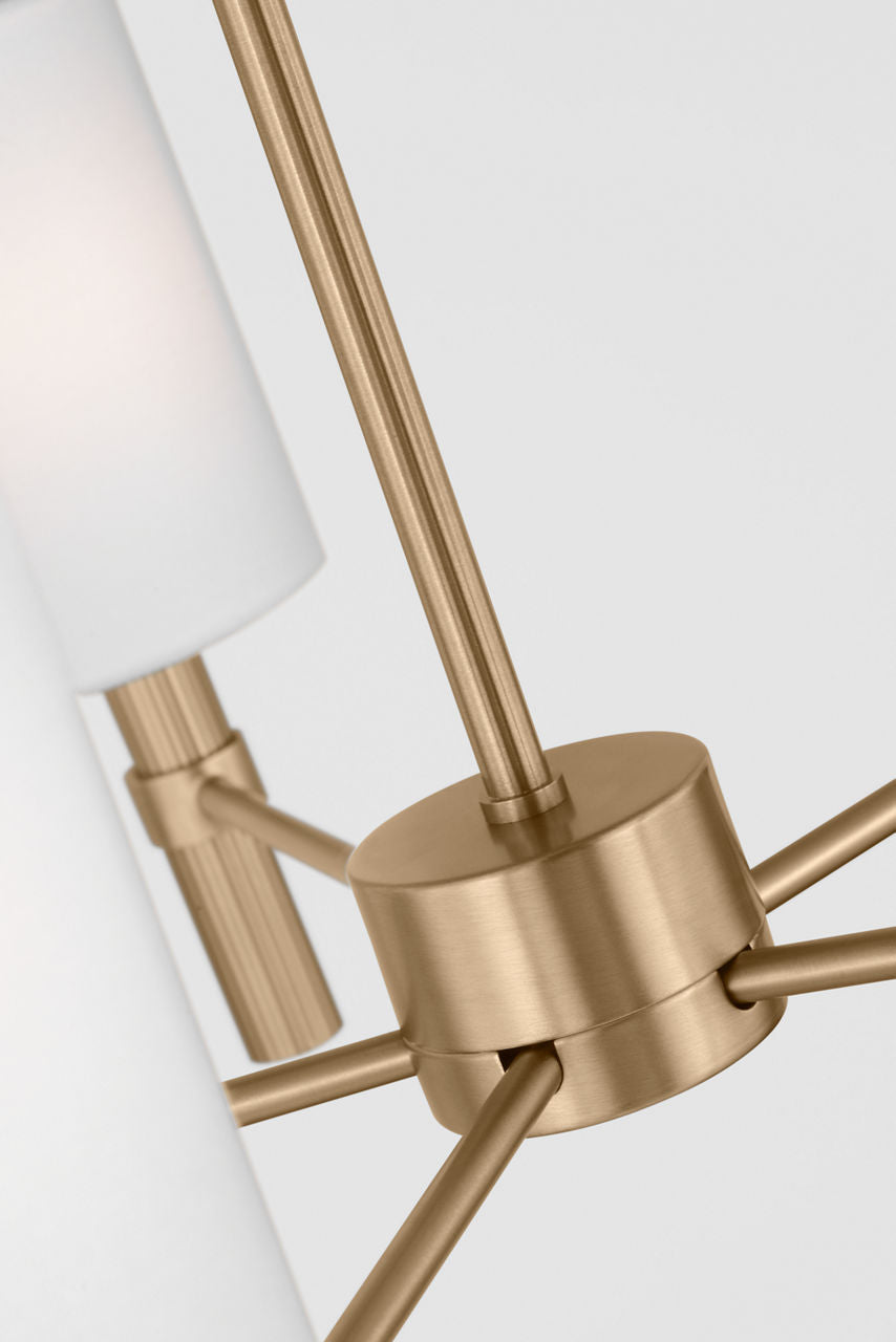 Manor Medium Chandelier Satin Brass
