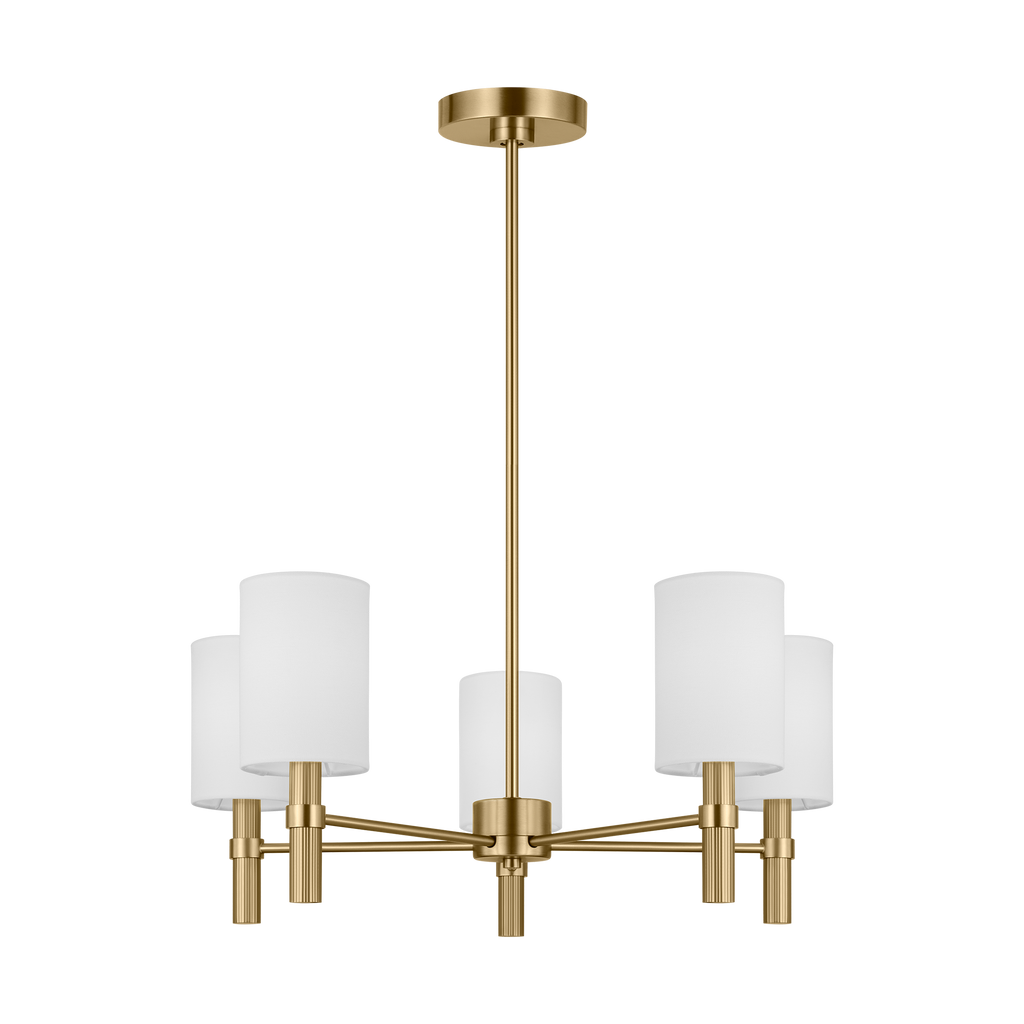 Manor Medium Chandelier Satin Brass
