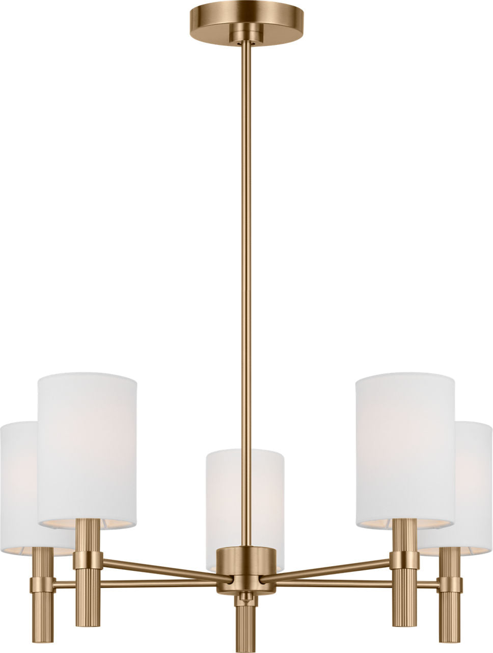 Manor Medium Chandelier Satin Brass