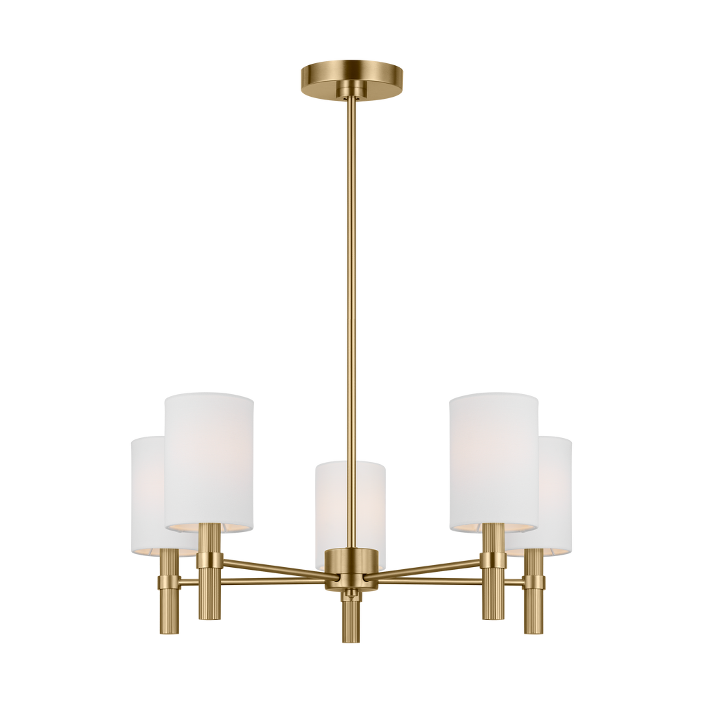Manor Medium Chandelier Satin Brass